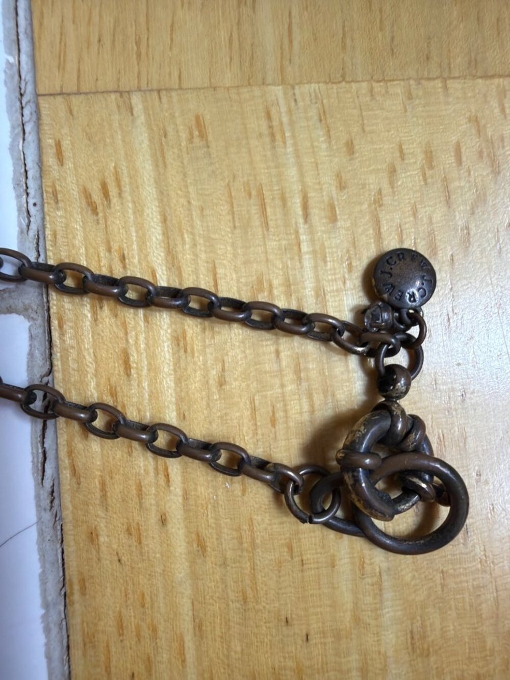 J.Crew Elephant Necklace Statement Pendant Boho Vintage style Patina - Picture 8 of 11
